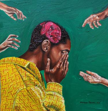 Original Abstract Expressionism People Painting by Olaosun Oluwapelumi
