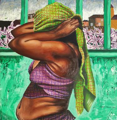 Original Figurative People Painting by Olaosun Oluwapelumi
