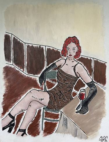 Original Portraiture Women Painting by Lya Helia