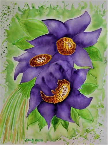 Print of Fine Art Botanic Paintings by Elen Yankova