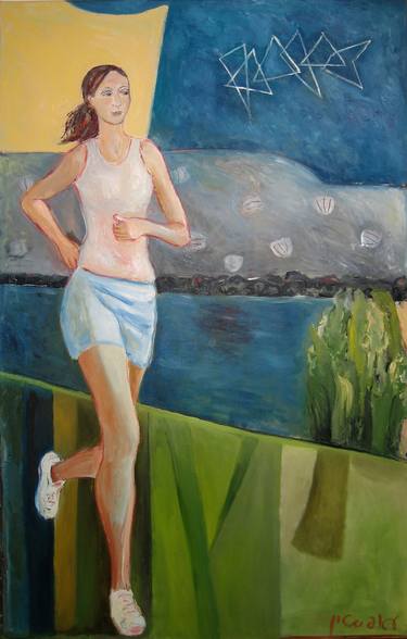 Original Expressionism Sports Paintings by Irit Epstein