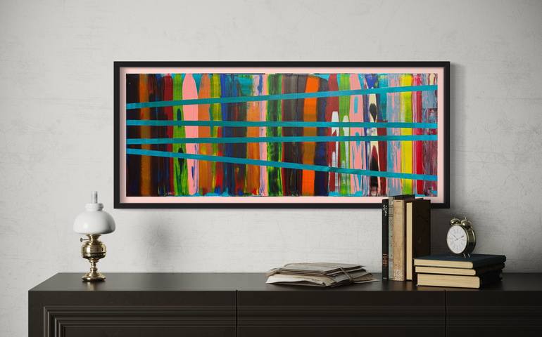 Original Art Deco Abstract Painting by Sanchit Bhatnagar