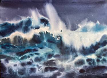 Original Abstract Seascape Paintings by Katja Vollmer