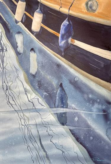 Print of Boat Paintings by Katja Vollmer