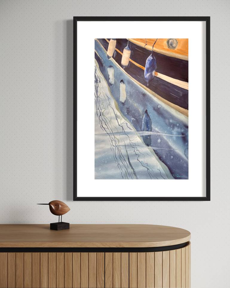 Original Contemporary Boat Painting by Katja Vollmer