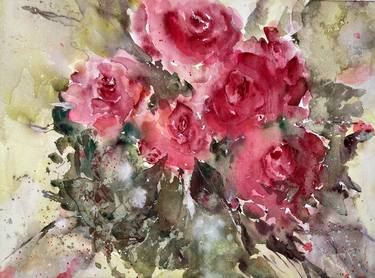 Original Floral Paintings by Katja Vollmer