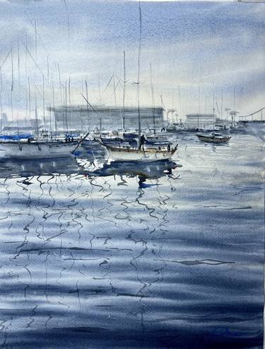 Print of Impressionism Yacht Paintings by Katja Vollmer