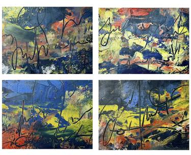 Original Abstract Expressionism Abstract Paintings by Katja Vollmer