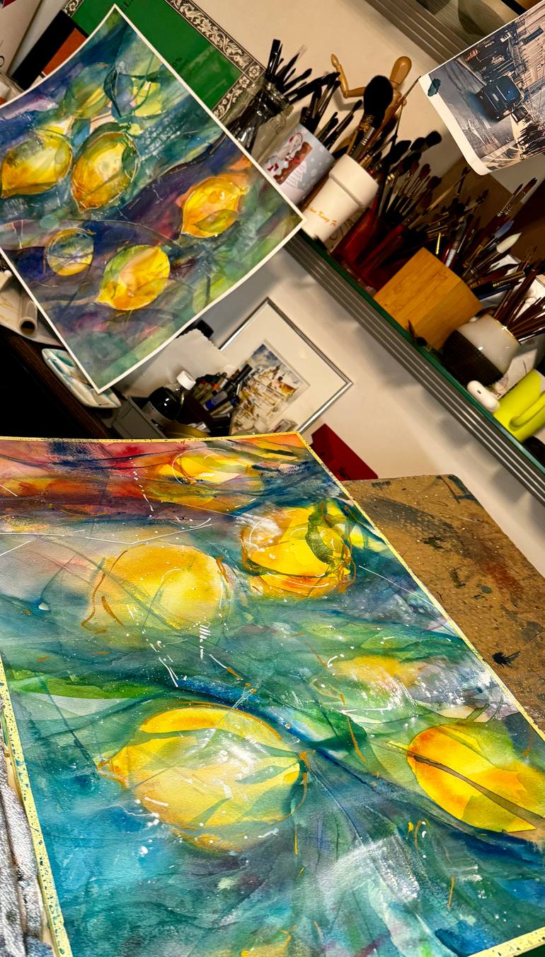 Original Abstract Expressionism Garden Painting by Katja Vollmer
