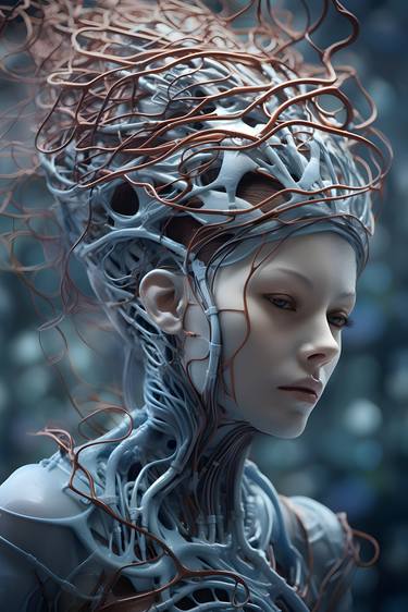 Maria - Biomechanical Cyborg - AI Art - Limited Edition thumb