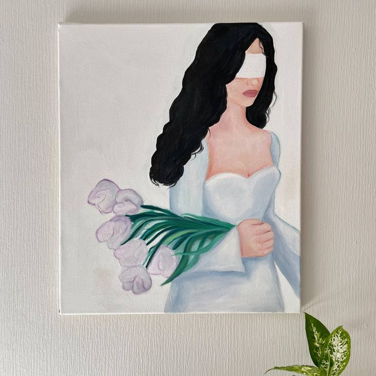 Original Floral Painting by Teuta Pashnjari