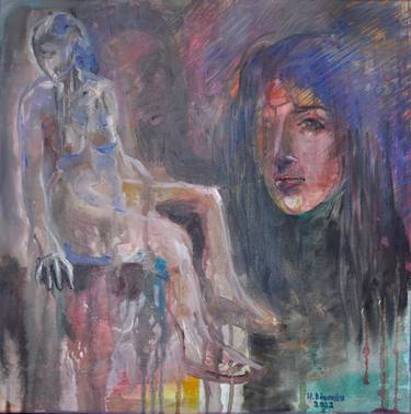 Original Abstract Expressionism Women Paintings by Irena Dimovska