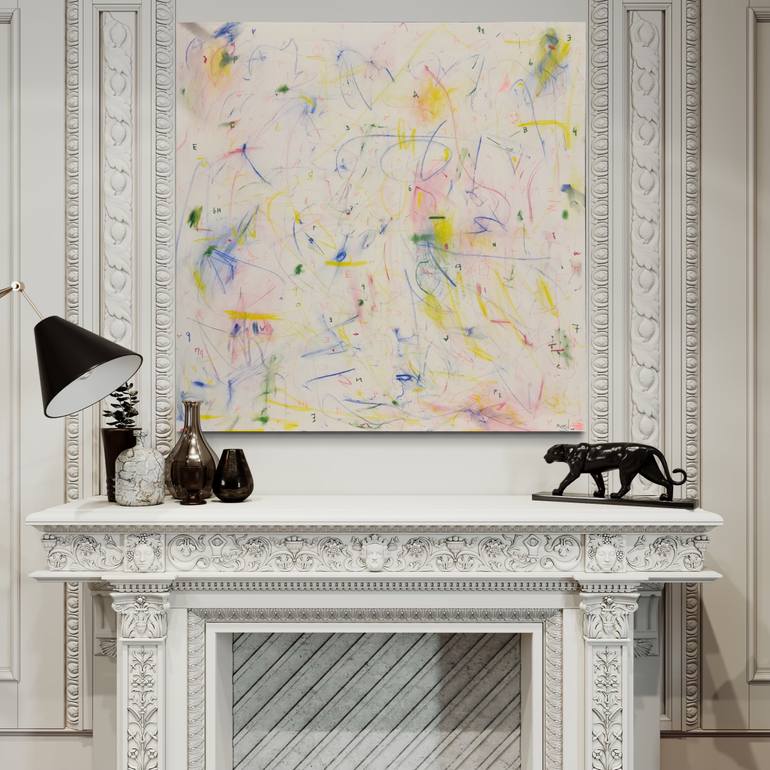 Original Abstract Expressionism Abstract Painting by Francesco Moscolo Andreotti