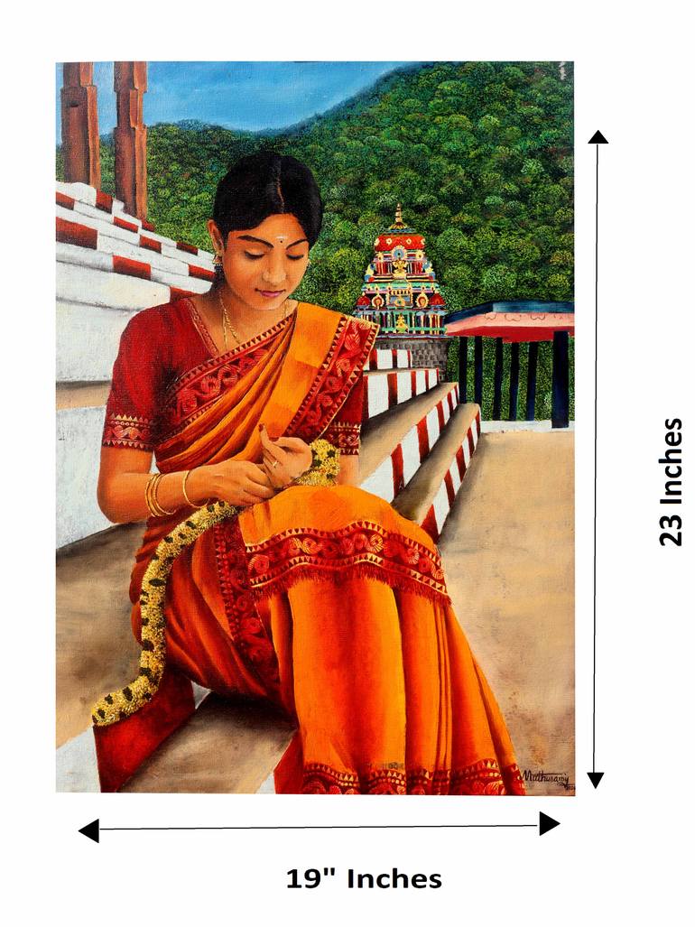 Original Photorealism Women Painting by Mag Paintings