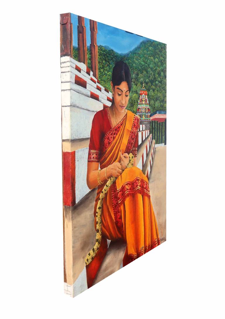Original Photorealism Women Painting by Mag Paintings