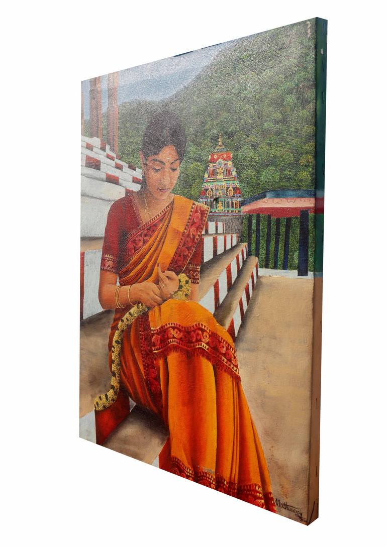 Original Photorealism Women Painting by Mag Paintings