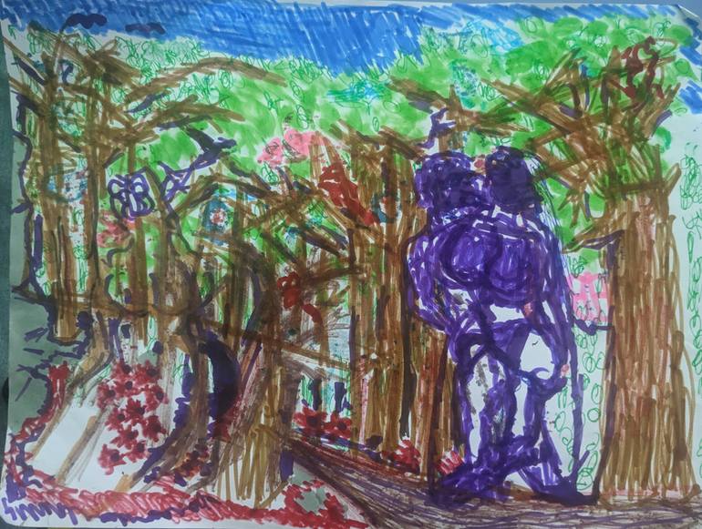 Original Conceptual Erotic Drawing by Chad Corbett