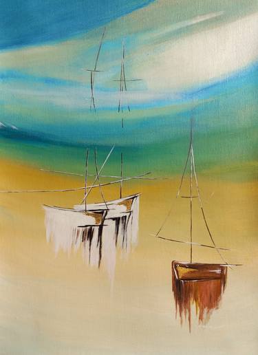 Original Fine Art Seascape Paintings by Joveria Malik