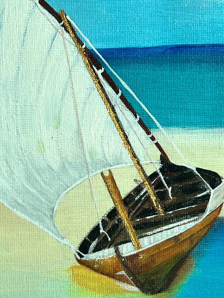 Original Conceptual Seascape Painting by Joveria Malik
