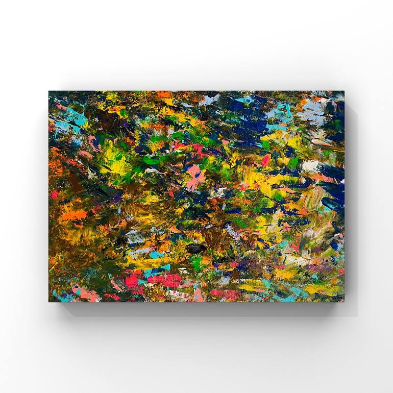 Original abstract city scape oil painting on canvas Painting