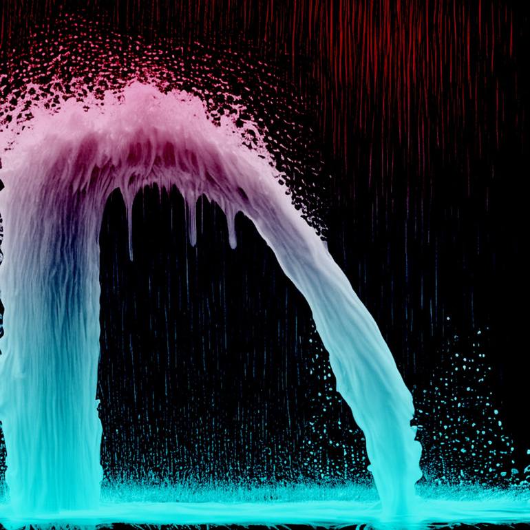 Original Abstract Water Digital by Ruby Nale