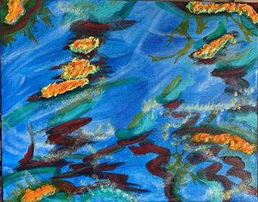 Print of Abstract Expressionism Water Mixed Media by Arlette Stella