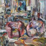 Portrait of a Room with Pink Armchairs by Natasha Chilingirova