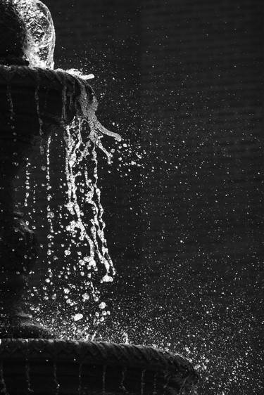 Black and white of speeding water in the wind #1 thumb