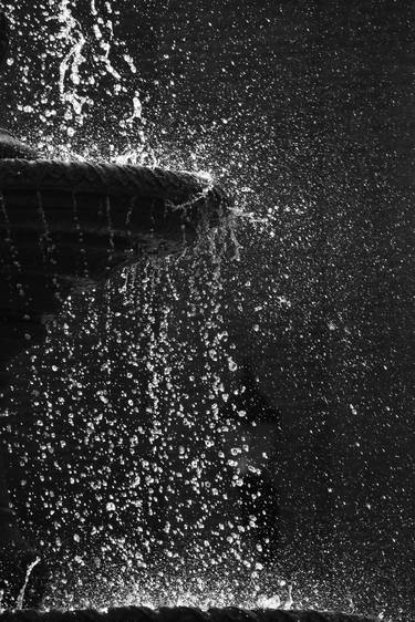 Black and white of speeding water in the wind #3 thumb