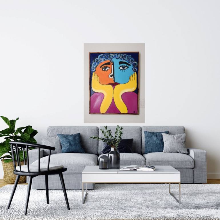 Original Abstract Women Painting by Monica Daucourt