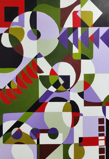 Original Modern Geometric Paintings by Luann Holmes