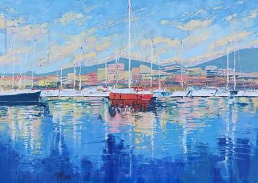 Print of Impressionism Yacht Paintings by Natalia Ayu