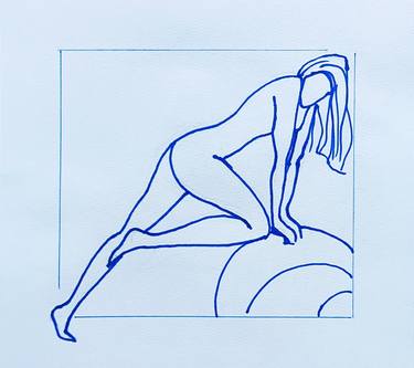 Original Abstract Expressionism Body Drawing by Natalia  Ayu