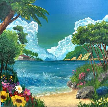 Original Beach Painting by Diana Shevchenko