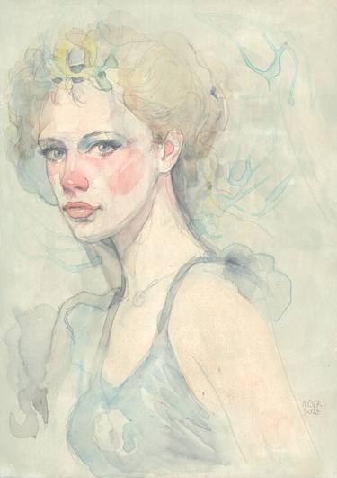 Original Figurative Women Paintings by VladimiRR aka Nash Chovek