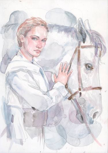 Ana & her horse, Version 3 thumb