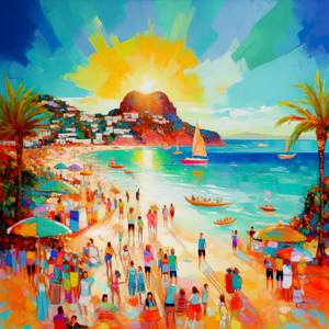 Collection "Embracing the Sun: A Tapestry of Joy and Unity on the Shores of Ibiza"