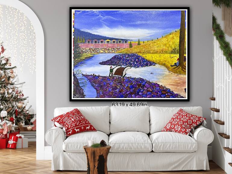 Original Expressionism Landscape Painting by Sundus Zubair