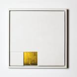 Untitled (plaster relief w/ brass square #2) by Julian Balser
