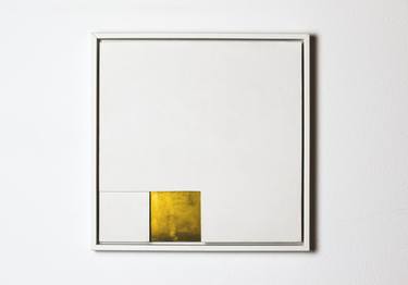 Untitled (plaster relief w/ brass square #2) thumb