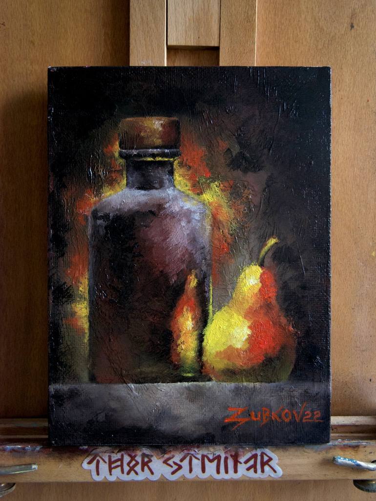 Original Expressionism Food & Drink Painting by Pavel Zubkov