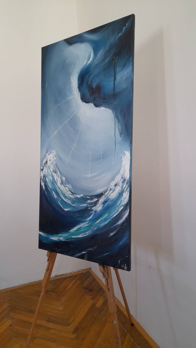 Original Abstract Seascape Painting by Natalia Atamanchuk