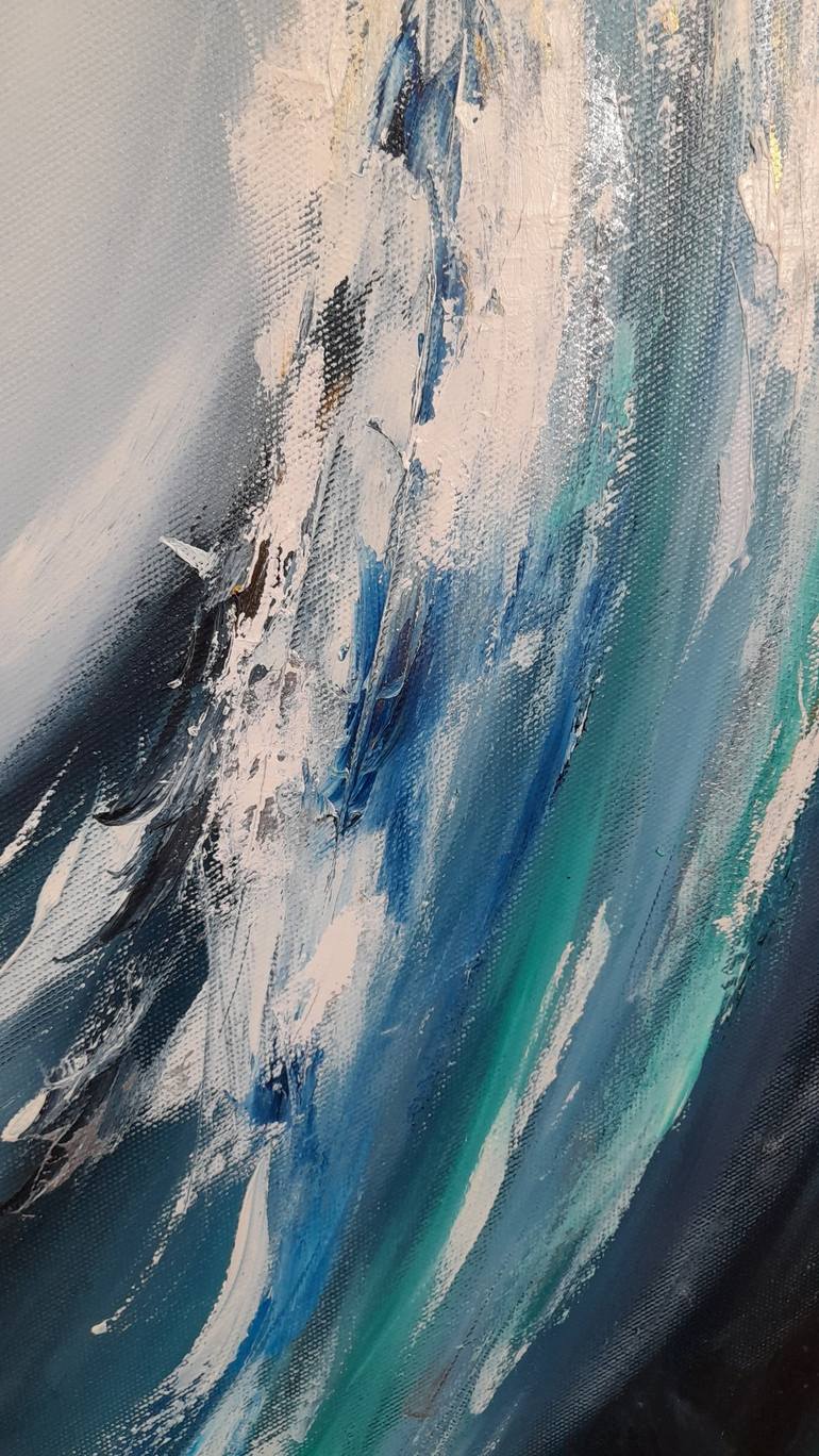 Original Abstract Seascape Painting by Natalia Atamanchuk