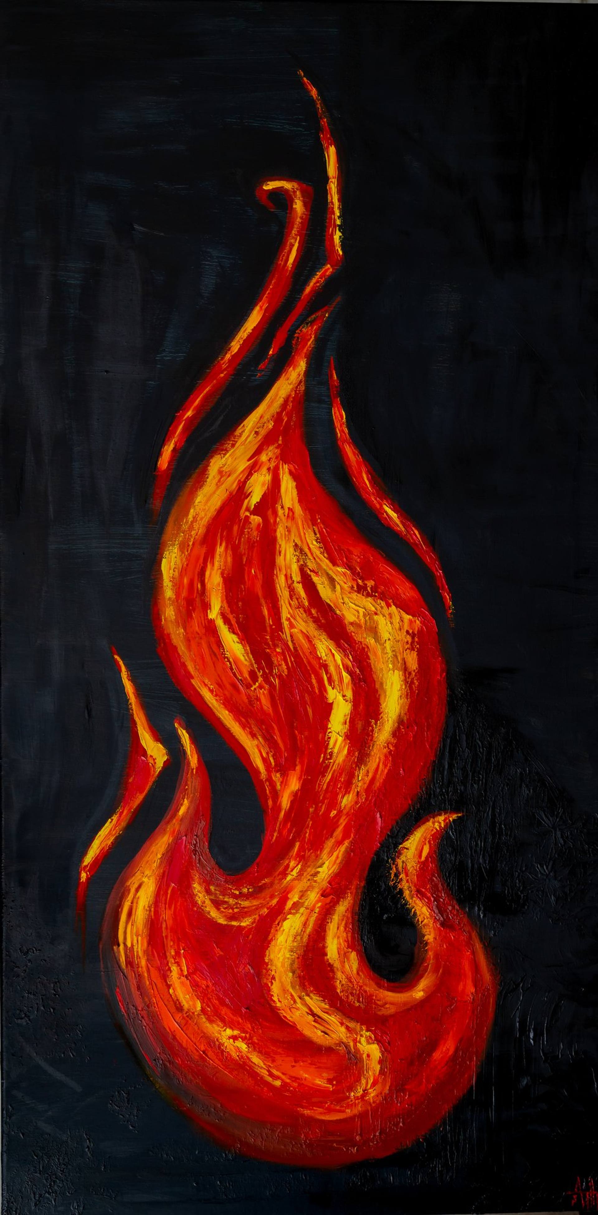 Fire Painting by Natalia Atamanchuk | Saatchi Art Spain