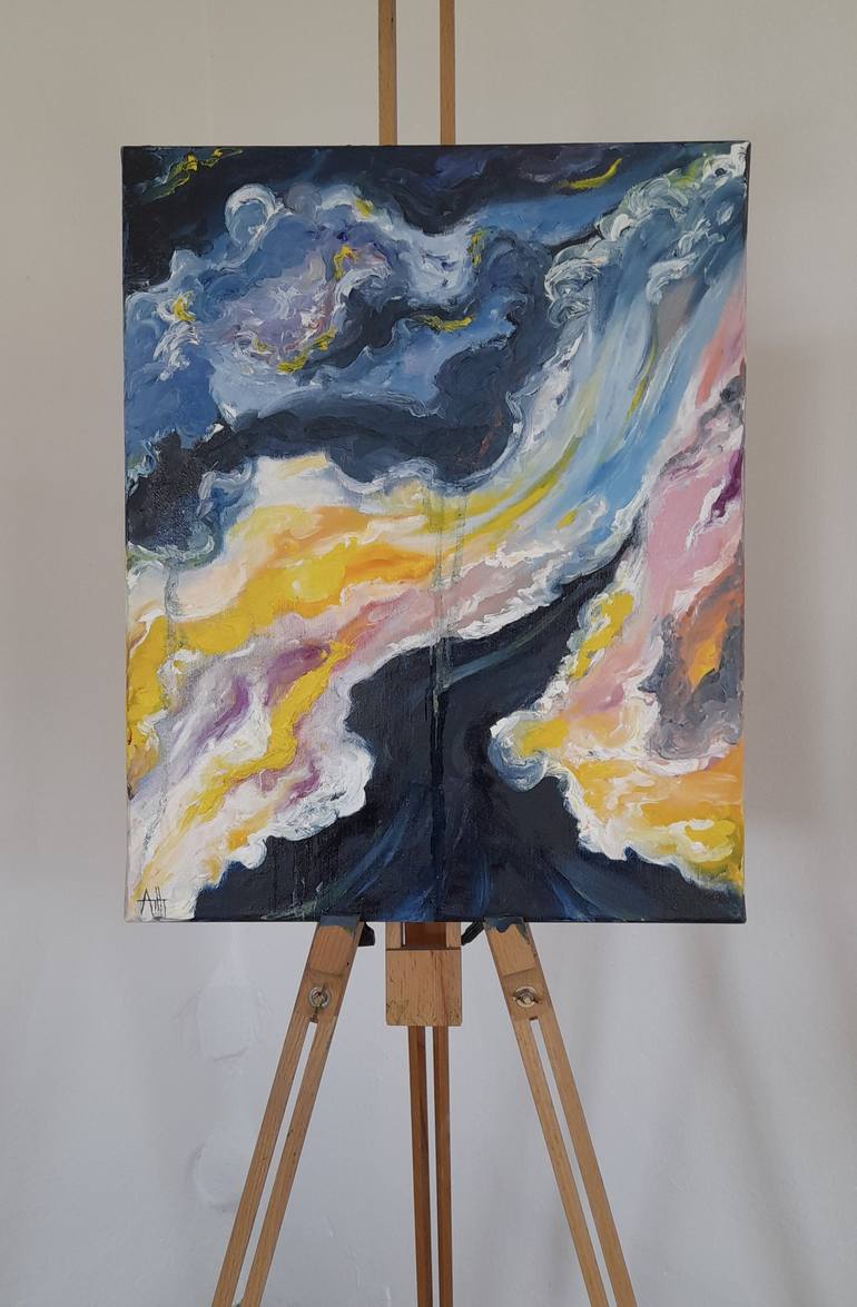 Original Conceptual Abstract Painting by Natalia Atamanchuk