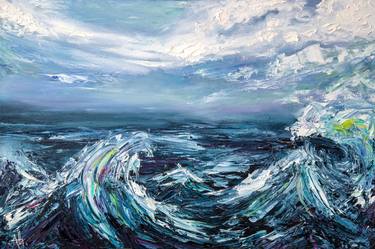 Original Abstract Seascape Paintings by Natalia Atamanchuk