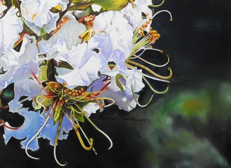 Original Fine Art Floral Painting by Jennifer Lee