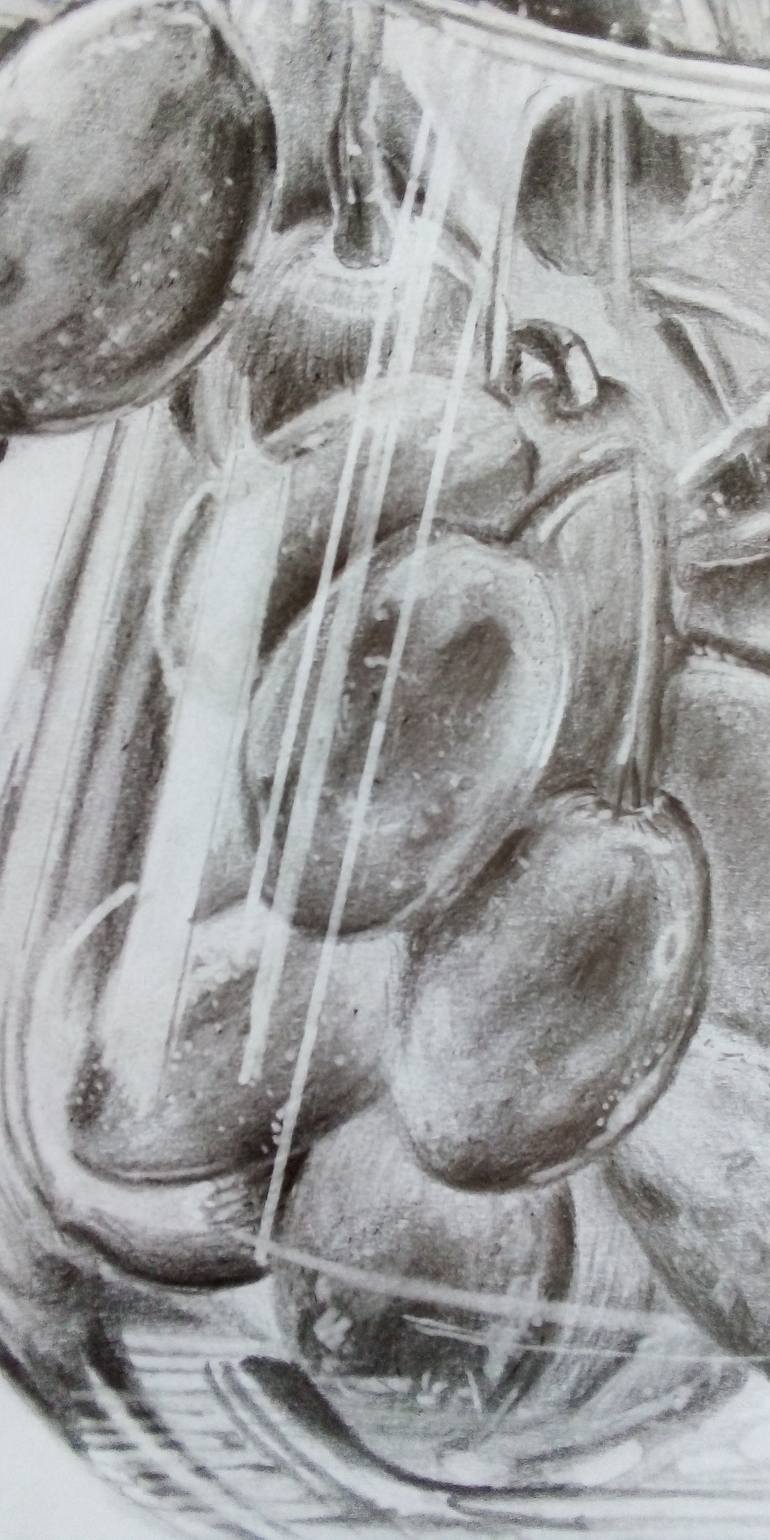 Original Modernism Still Life Drawing by Matheesha Dasanayaka