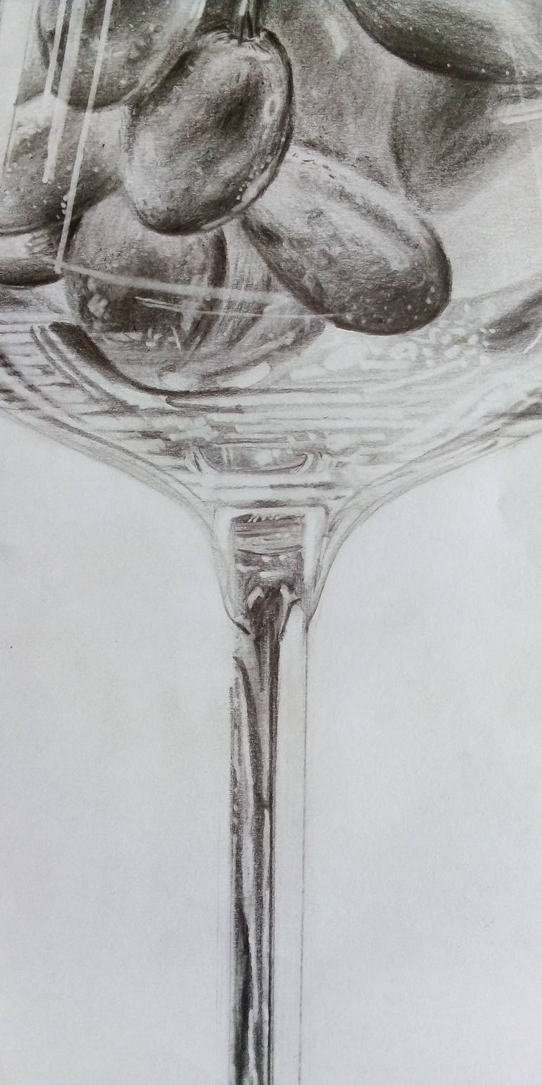 Original Modernism Still Life Drawing by Matheesha Dasanayaka