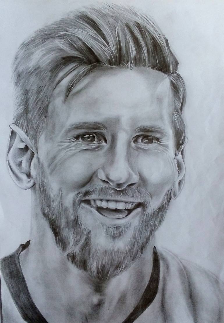 Lionel Messi Drawing by Matheesha Dasanayaka | Saatchi Art